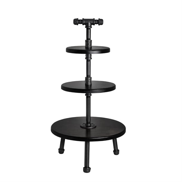 Steelite Gun Metal Pipe Stand 3-Tier 355x509mm vv3455