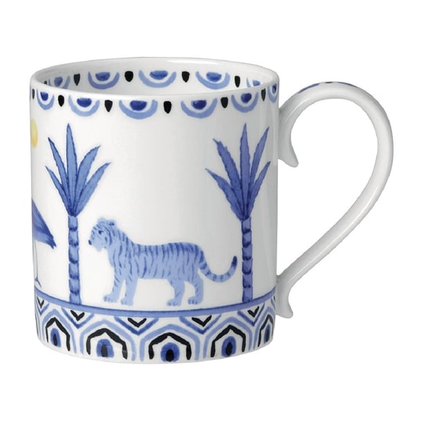 William Edwards Sultan's Garden Blue Mugs Coupe 9cm, 350ml (12 Pack) vv3972
