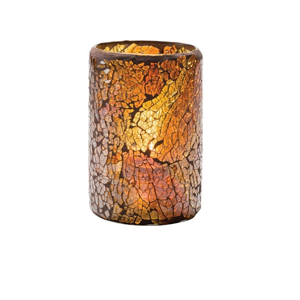 Hollowick Gold Crackle Glasses Cylinder Lamp 80mm x 114mm (24 Pack) vv4047
