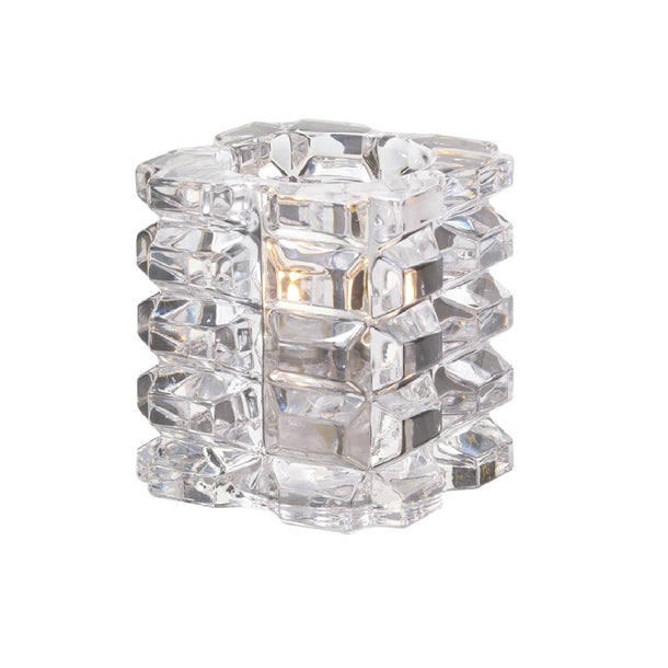 Hollowick Faceted Cube Clear Glasses Votive 76mm x 83mm (6 Pack) vv4061