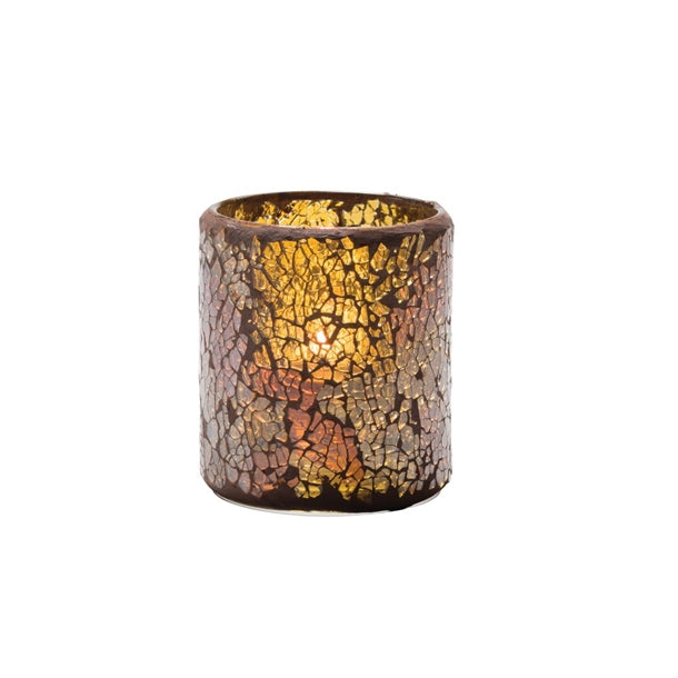 Hollowick Crackle Gold Crackle Glasses Votive Lamp 76mm x 80mm (36 Pack) vv4072