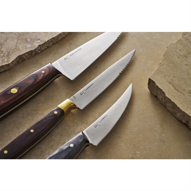 Adam Simha Burlington Steak Knives Black 26cm (6 Pack) vv4313