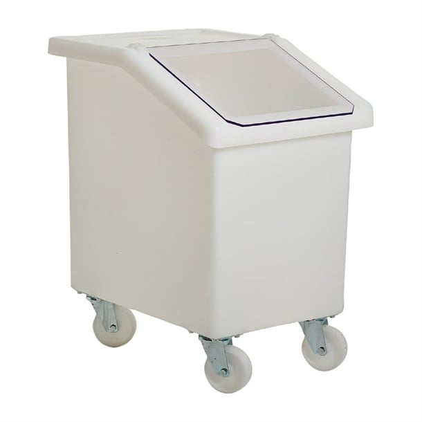 Mobile Ingredient Bin 90Ltr White w782