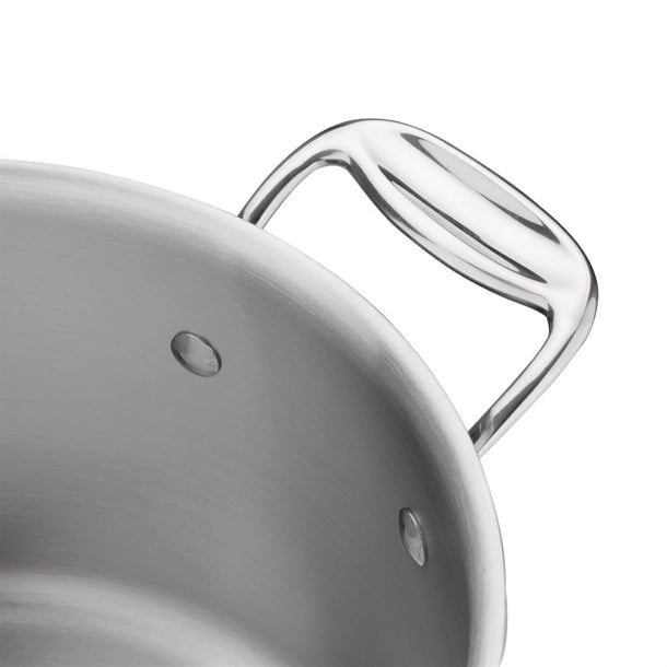 Vogue Stainless Steel and Aluminium Tri-Wall Stew Pan 24cm y255
