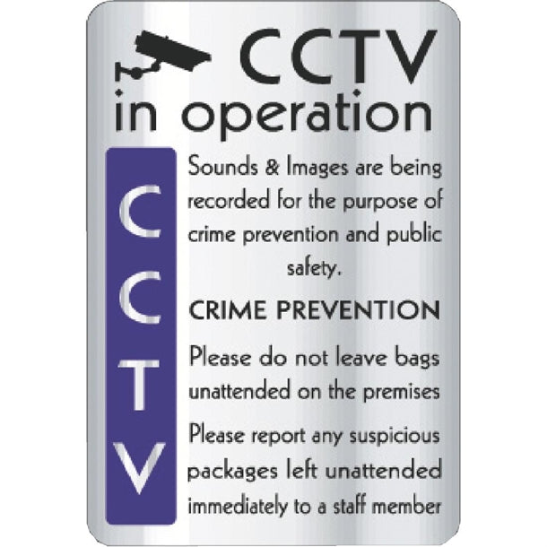 Vogue CCTV In Operation Crime Prevention Sign y928