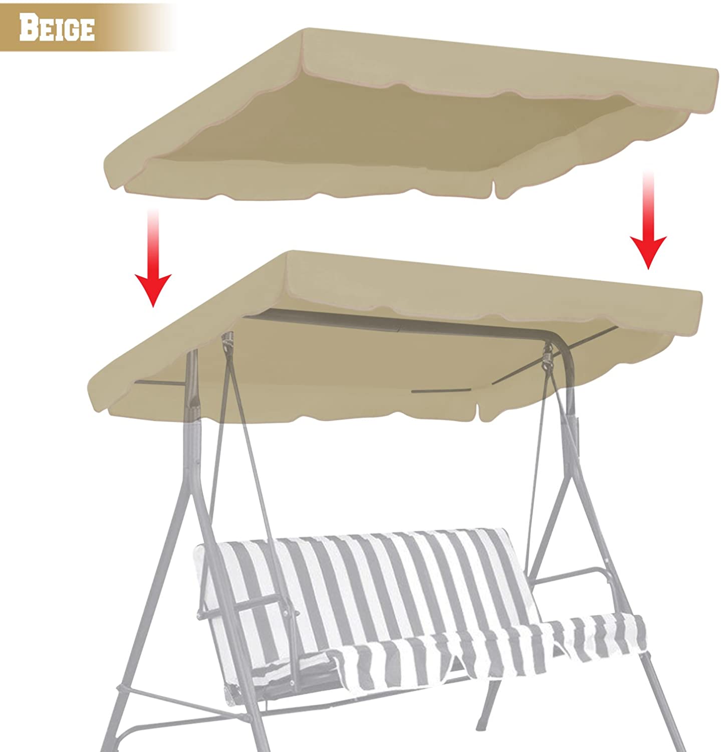 Outdoor 77"x43" Swing Canopy - USTAD HOME