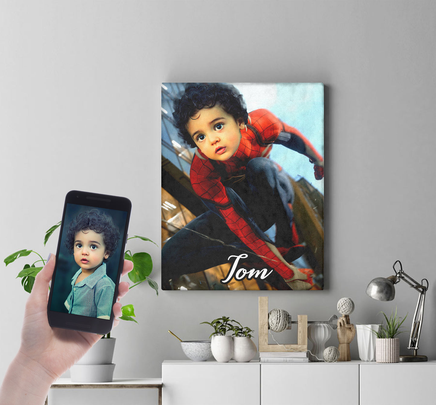 Personalised Spiderman Canvas Print - USTAD HOME
