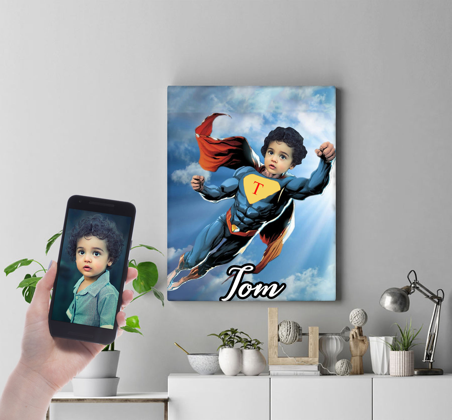 Personalised Superman Canvas Print - USTAD HOME