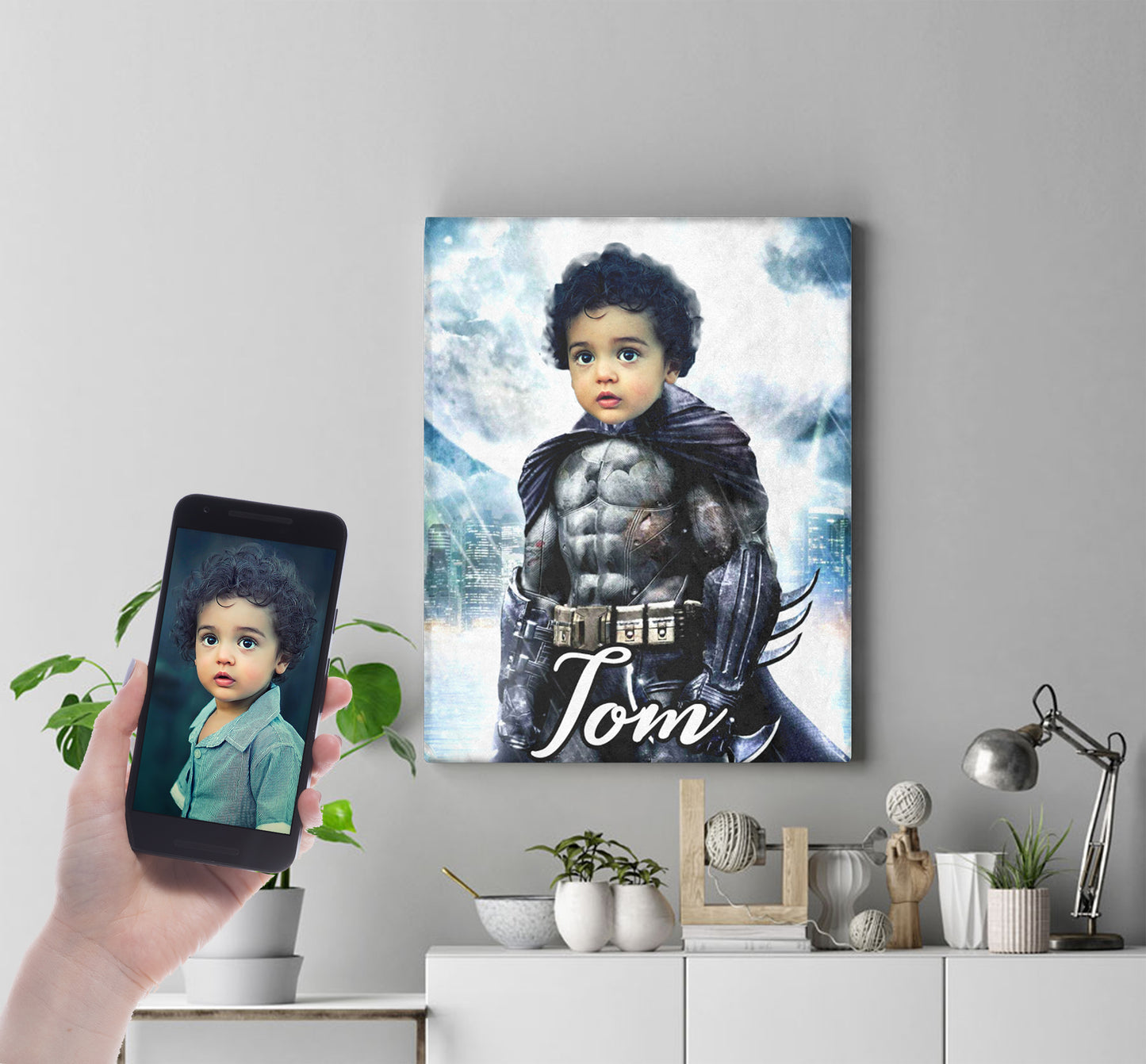 Personalised Batman Canvas Print - USTAD HOME