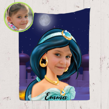 Personalised Princess Jasmine Blanket - USTAD HOME