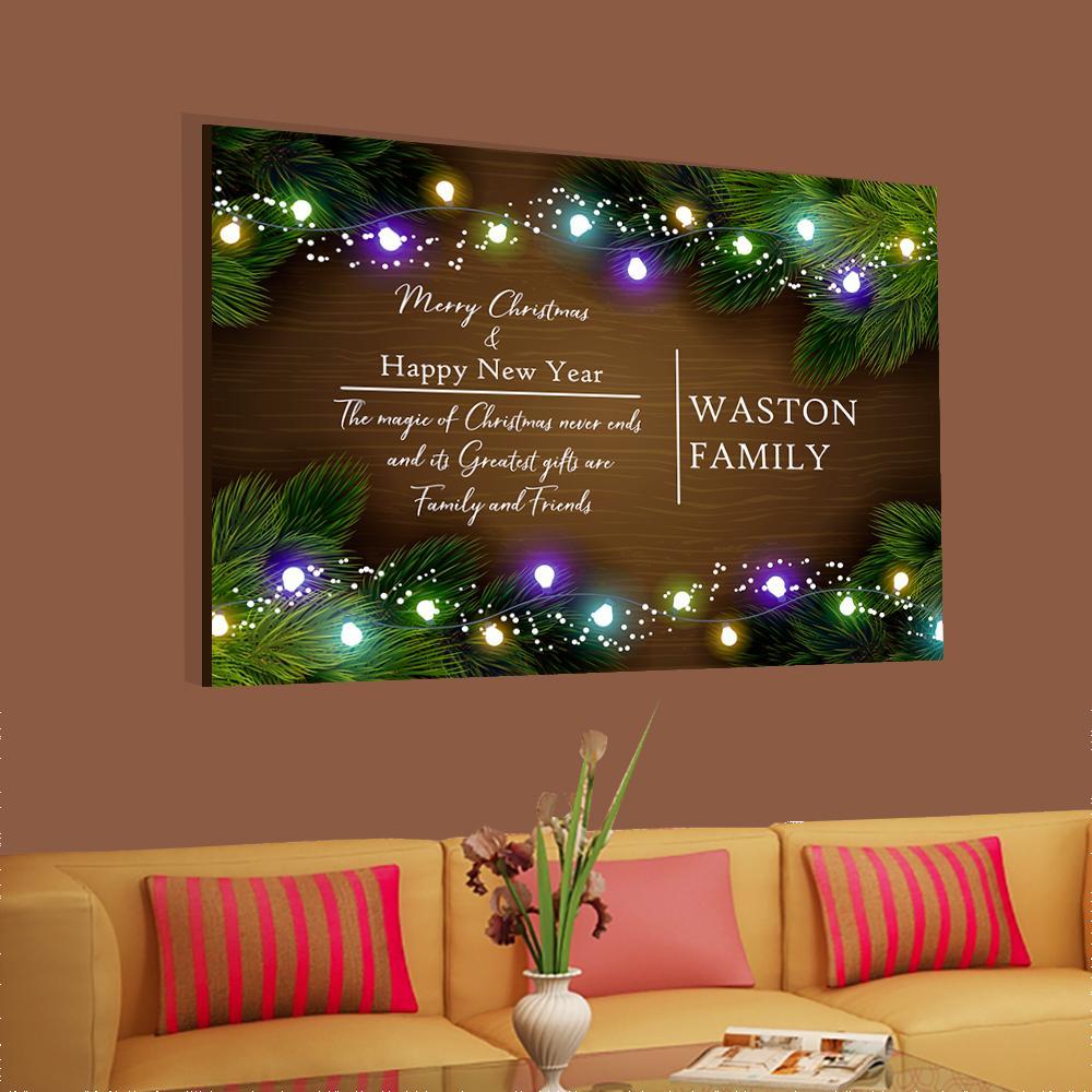Deluxe "THE CHRISTMAS FAMILY" Personalized Canvas - USTAD HOME