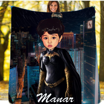 Personalised Batgirl Blanket - USTAD HOME
