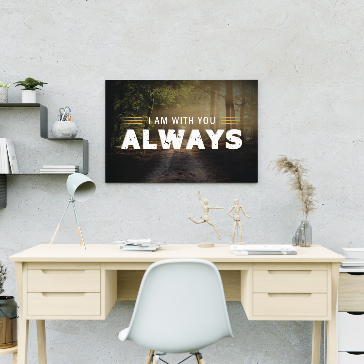 Exclusive "I am with you always" Canvas Print - USTAD HOME
