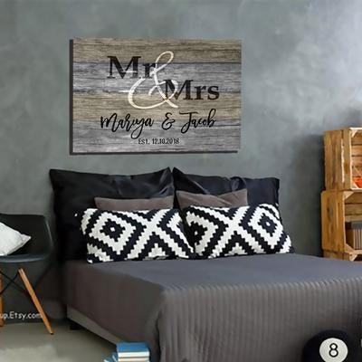 Luxury "MR & MRS" Couple Canvas - USTAD HOME