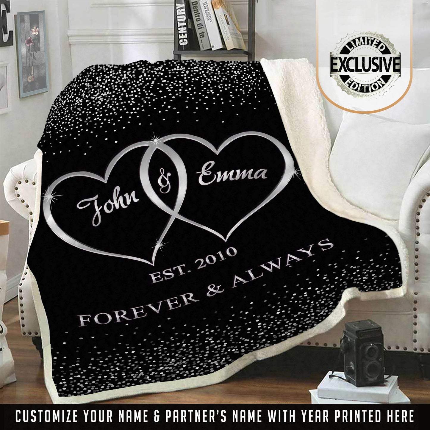 For The Closest To Your Heart Couples Blanket - USTAD HOME