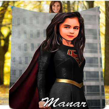 Personalised Supergirl Blanket - USTAD HOME
