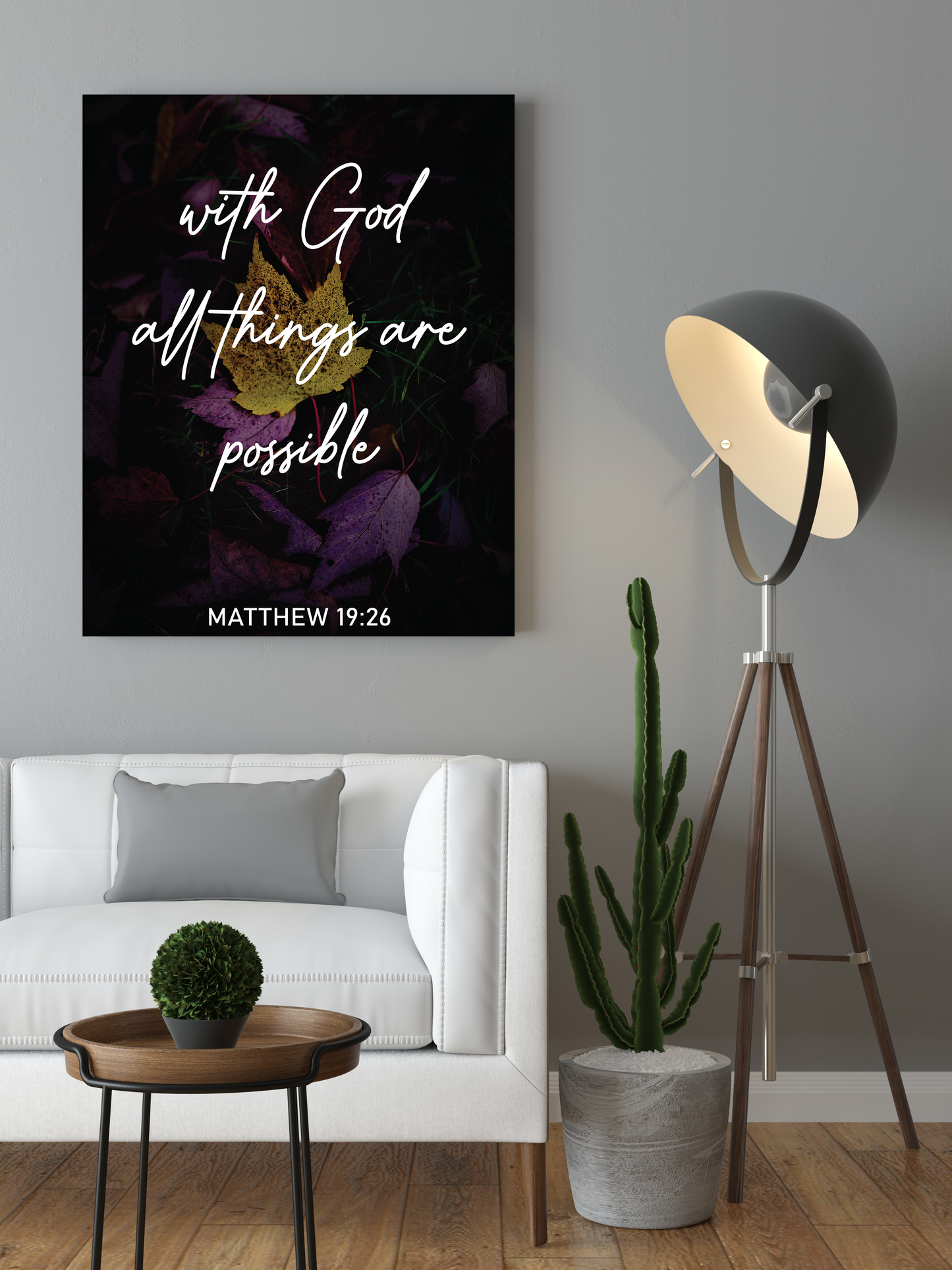 Motivational "With God all things are possible" Canvas Print - USTAD HOME