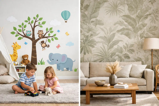 Wall Decals vs Wallpaper for Family Homes