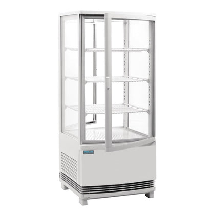 Polar C-Series Energy Efficient Curved Door Display Fridge White 86Ltr cx576