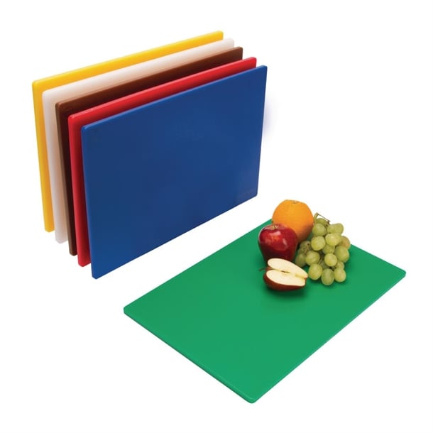 Hygiplas Low Density 6-Piece Chopping Board Set 450x300x10mm w356
