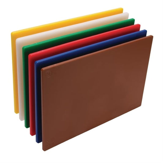 Hygiplas Low Density 6-Piece Chopping Board Set 450x300x10mm w356