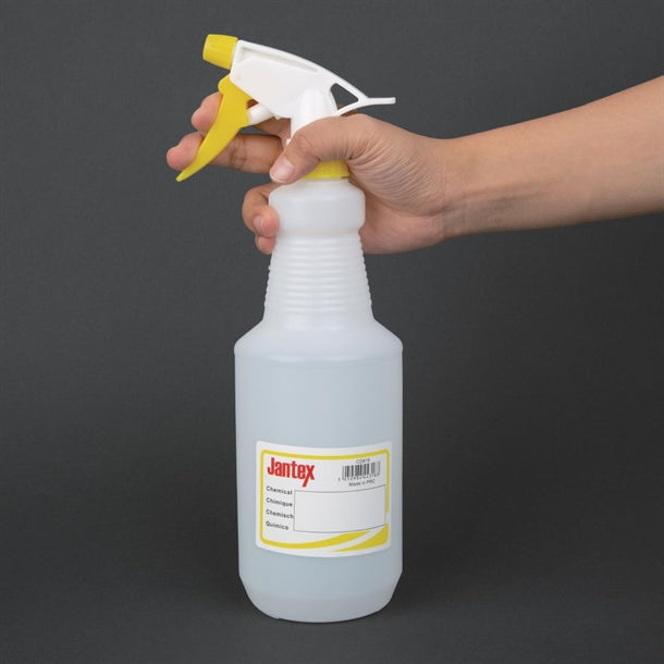 Jantex Colour-Coded Trigger Spray Bottle Yellow 750ml cd816
