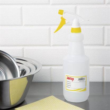 Jantex Colour-Coded Trigger Spray Bottle Yellow 750ml cd816
