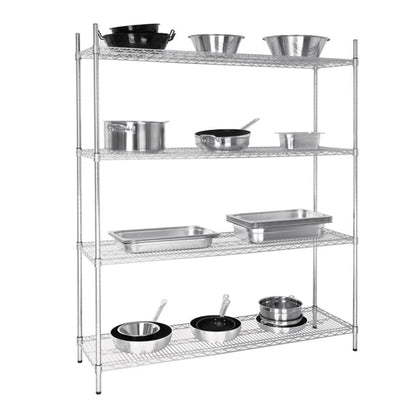 Vogue 4 Tier Wire Shelving Kit 1525x460mm l929