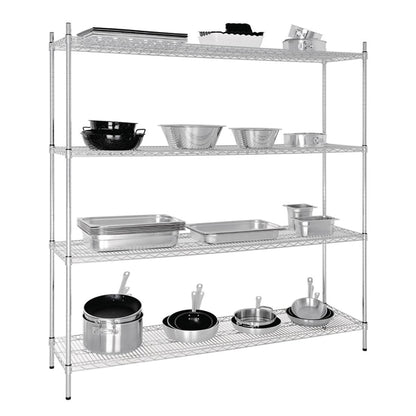 Vogue 4 Tier Wire Shelving Kit 1830x460mm l939