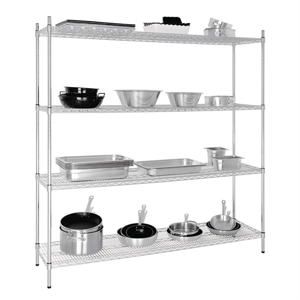 Vogue 4 Tier Wire Shelving Kit 1830x460mm l939