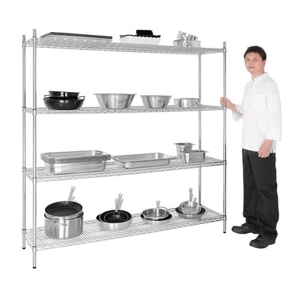 Vogue 4 Tier Wire Shelving Kit 1830x460mm l939