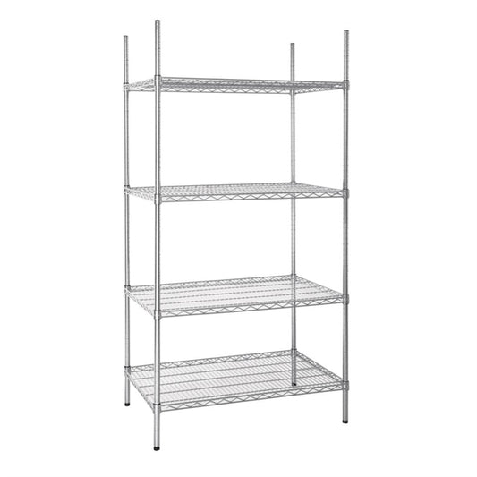 Vogue 4 Tier Wire Shelving Kit 915x610mm u256