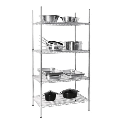 Vogue 4 Tier Wire Shelving Kit 915x610mm u256