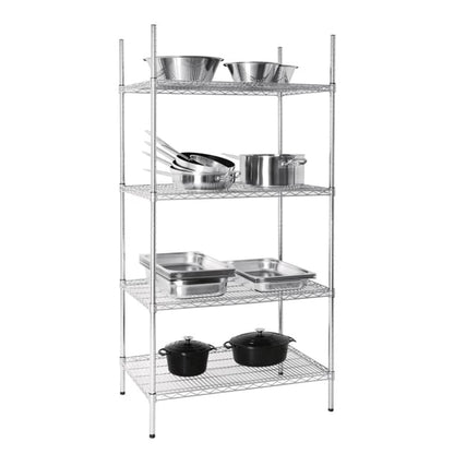 Vogue 4 Tier Wire Shelving Kit 915x610mm u256