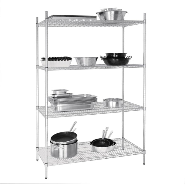 Vogue 4 Tier Wire Shelving Kit 1220x610mm u257