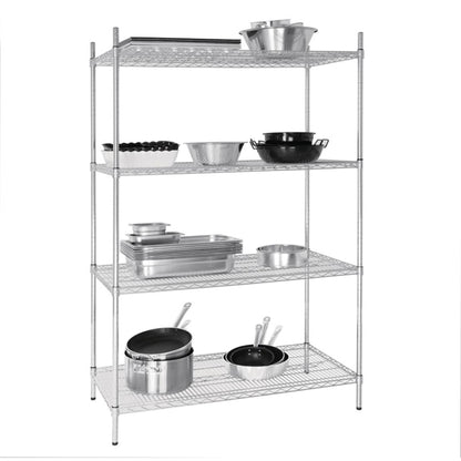 Vogue 4 Tier Wire Shelving Kit 1220x610mm u257