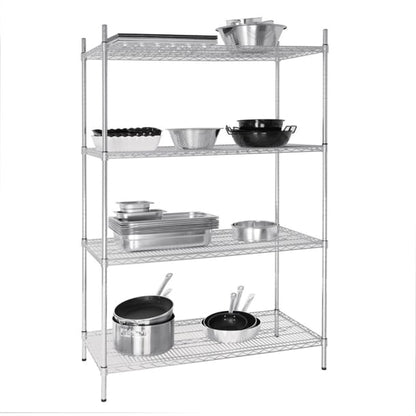 Vogue 4 Tier Wire Shelving Kit 1220x610mm u257