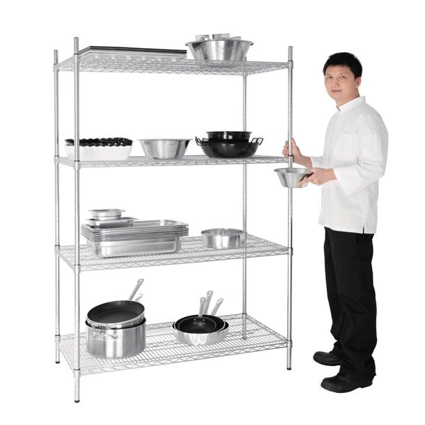 Vogue 4 Tier Wire Shelving Kit 1220x610mm u257