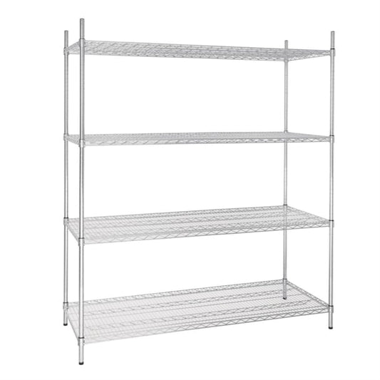 Vogue 4 Tier Wire Shelving Kit 1525x610mm u258