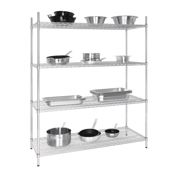 Vogue 4 Tier Wire Shelving Kit 1525x610mm u258