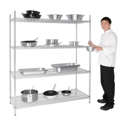 Vogue 4 Tier Wire Shelving Kit 1525x610mm u258