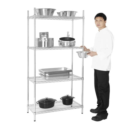Vogue 4 Tier Wire Shelving Kit 915x460mm l927
