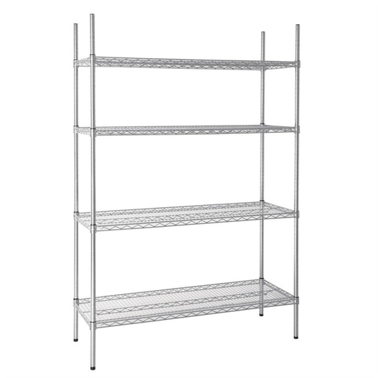 Vogue 4 Tier Wire Shelving Kit 1220x460mm l928