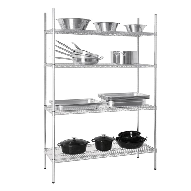 Vogue 4 Tier Wire Shelving Kit 1220x460mm l928