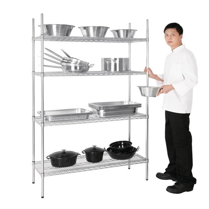 Vogue 4 Tier Wire Shelving Kit 1220x460mm l928