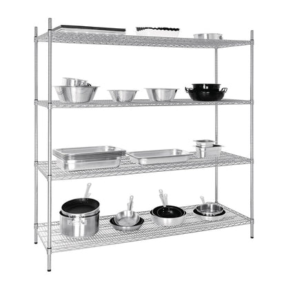 Vogue 4 Tier Wire Shelving Kit 1830x610mm u259