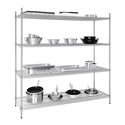 Vogue 4 Tier Wire Shelving Kit 1830x610mm u259