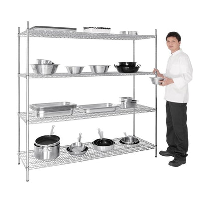 Vogue 4 Tier Wire Shelving Kit 1830x610mm u259