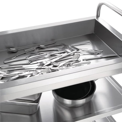 Vogue Stainless Steel 3 Tier Deep Tray Clearing Trolley cc365