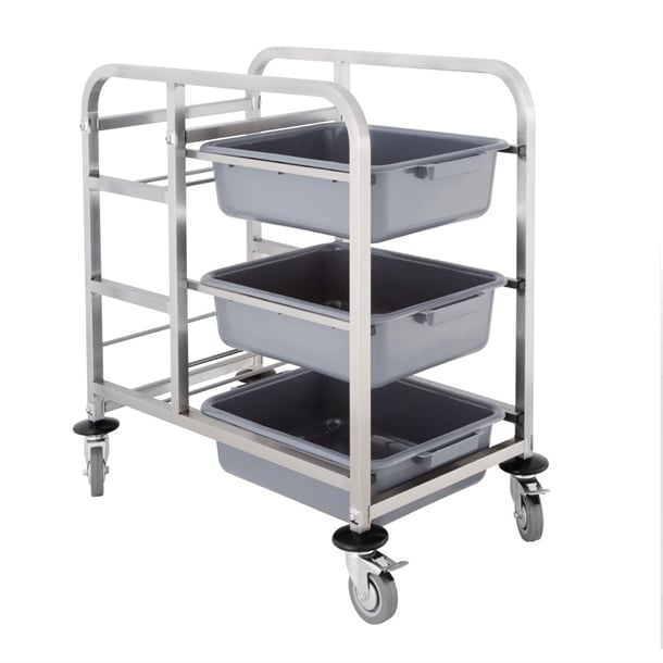 Vogue Stainless Steel Bussing Trolley dk738